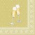 Коктейлни салфетки 20бр Golden Drinks златисти